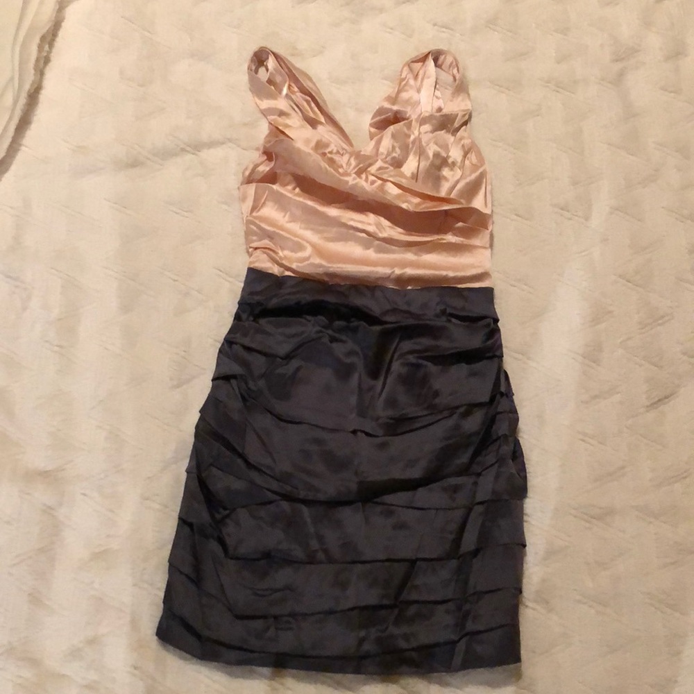Express Ruched Two Color Cocktail Dress